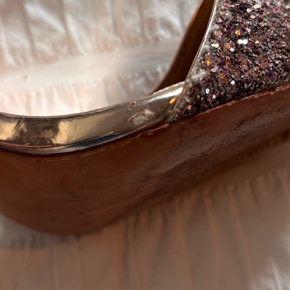 Badgley Mischka Glitter Heels - Pink Sparkle - Picture 8 of 8